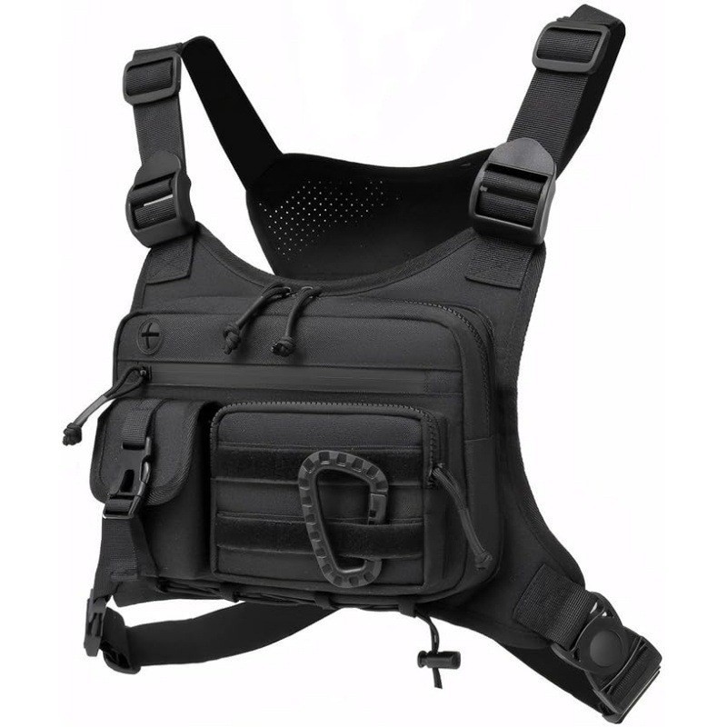 Running Gear Bag - タクティカルチェストバッグ メンズベスト EDC 防水 盗難防止 チェストパック