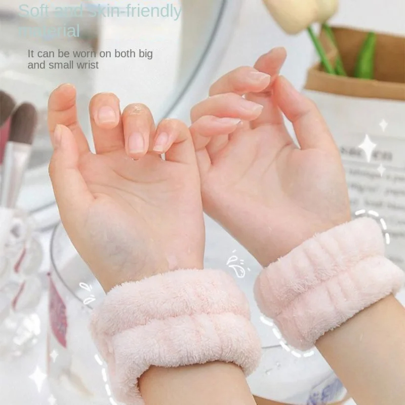 Sweat Band Wrist - 2 個ファッションウォッシュフェイスとリストバンド吸収水汗拭きブレスレットヘアバンド防湿スリーブリストガード