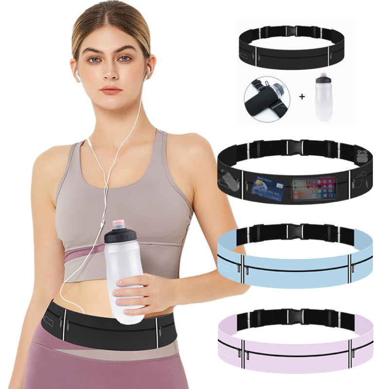女性用ランニングベルトウエストバッグ、ウォーターボトル550 - Running Gear Phone のレビューと価格