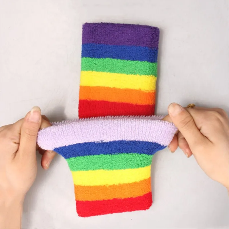 ファッションスポーツヘッドバンドとリストバンドタオルセットス - Sweat Band Wrist のレビューと価格