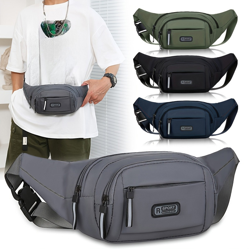 メンズ用、防水仕様のウエストバッグ。複数のポケット付きで、カ - Running Gear Bag のレビューと価格