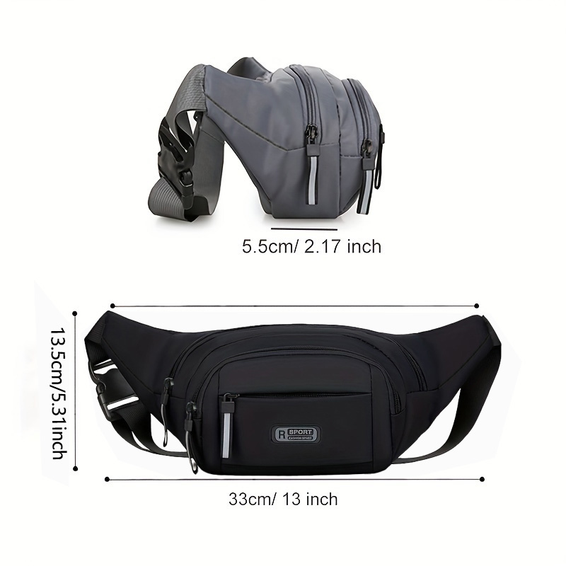メンズ用、防水仕様のウエストバッグ。複数のポケット付きで、カ - Running Gear Bag のレビューと価格
