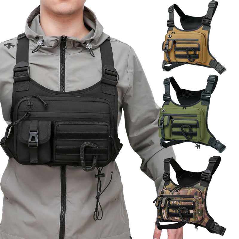 タクティカルチェストバッグ メンズベスト EDC 防水 盗難 - Running Gear Bag のレビューと価格