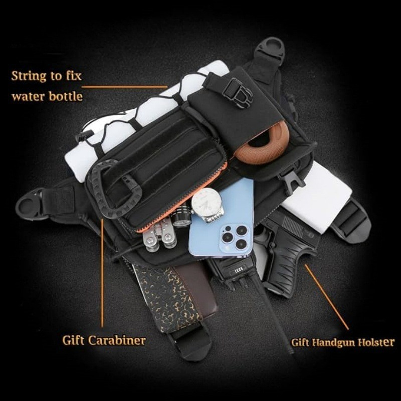 タクティカルチェストバッグ メンズベスト EDC 防水 盗難 - Running Gear Bag のレビューと価格