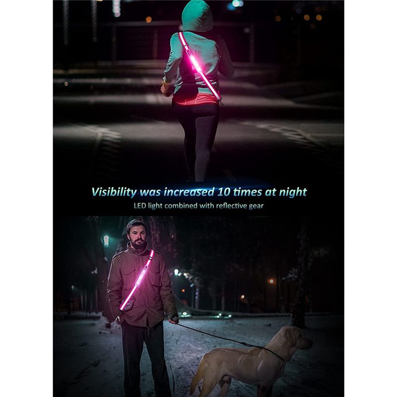 ABPF LED反射ベルトウォーキングギア、夜間歩行者用安全 - Running Gear At Night のレビューと価格